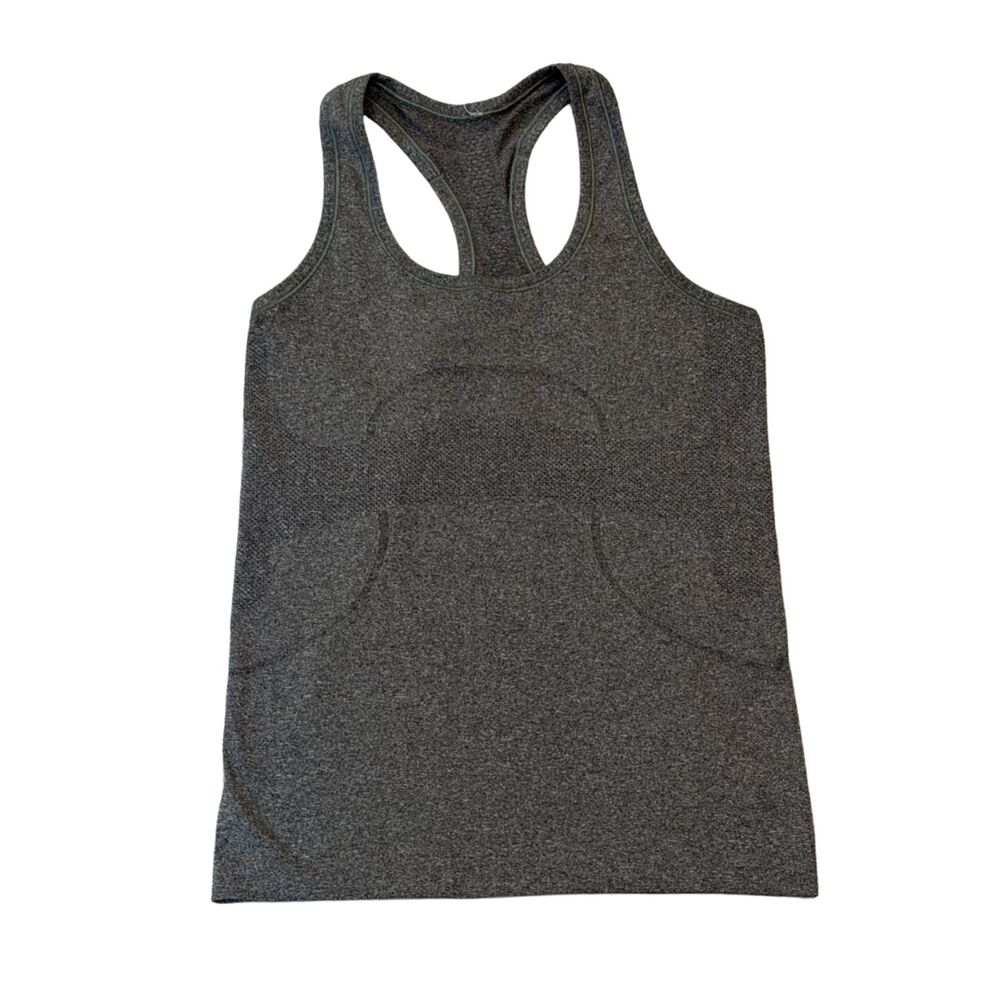 Lululemon Heathered Gray Swiftly Tech Racerback Tank Top Size 6 Running Workout
